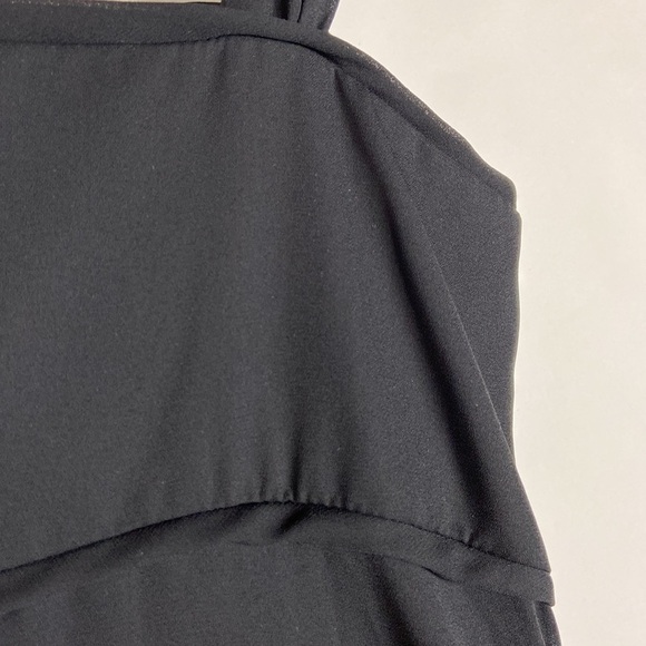 Davids Bridal 8534 Long Flowy Black Strapless Dress Bridesmaid Dress Cocktail - Picture 15 of 16